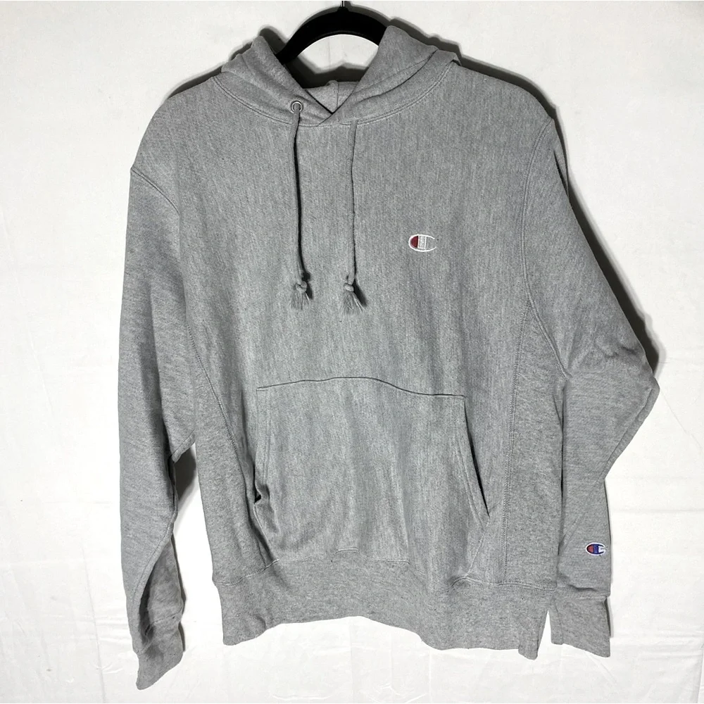 Vintage Champion Reverse Weave Grey Pullover Hoodie S - Picture 15 of 15